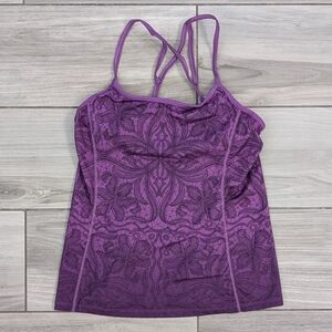 🥁 Athleta Printed Harmonious Shelf Bra Cami